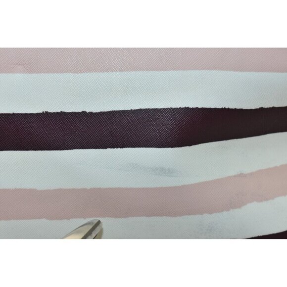 Kate Spade Women Grant Street Jules Grainy Striped Vinyl Shoulder Bag Beach Tote - Picture 7 of 16